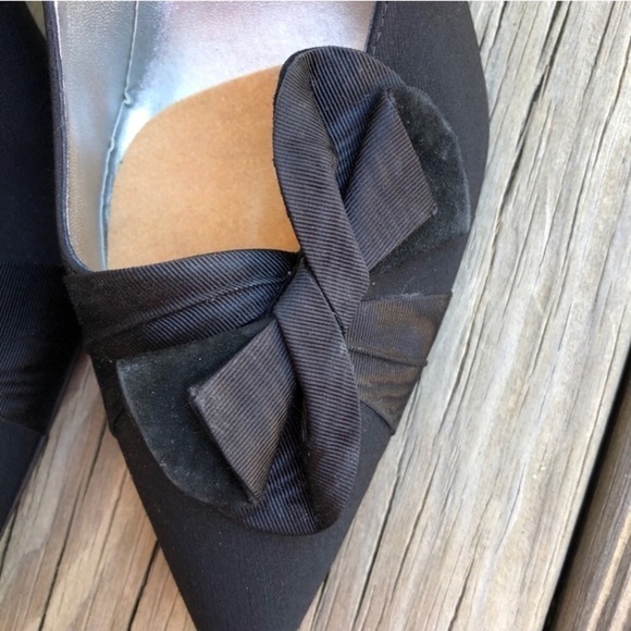 Vaneli di notte Black Bow Pumps 9 1/2 Women’s Heels - Picture 3 of 5